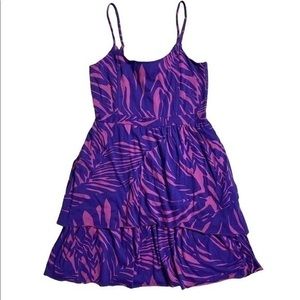 Roxy Purple/Pink Tropical Layered Dress - Size XL